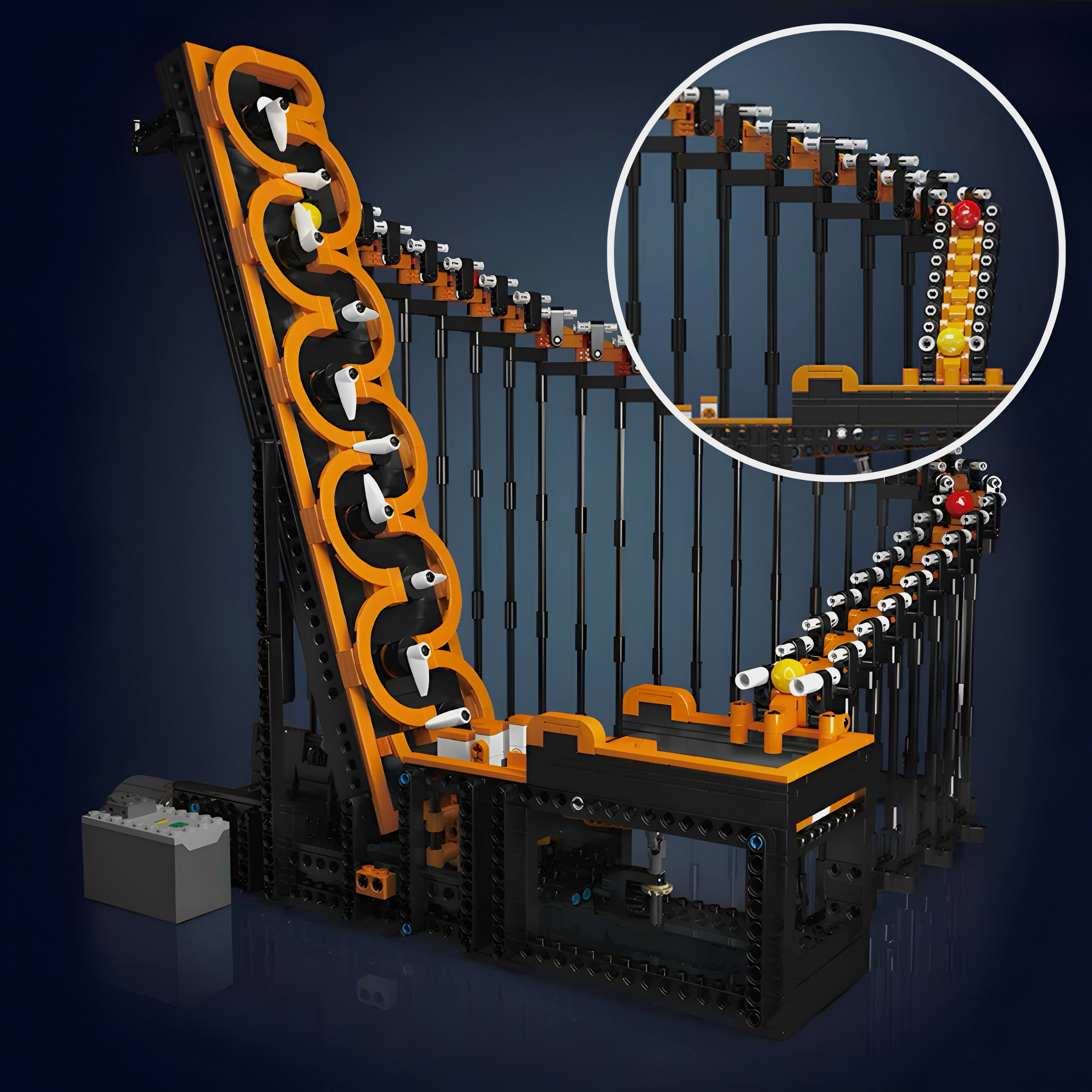 MOTORISED GBC HARP TRACK MARBLE RUN | 1510PCS