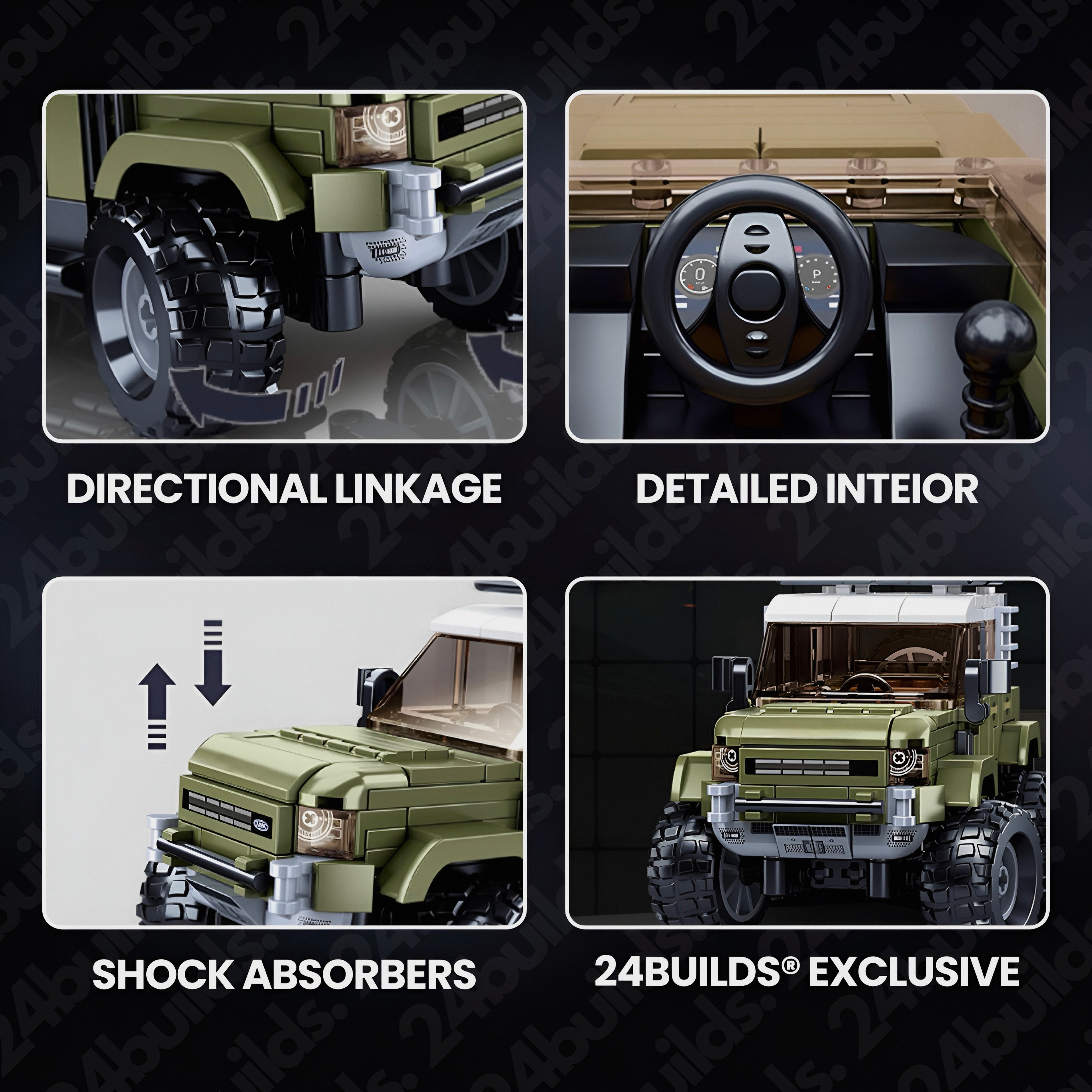 24BUILDS® DEFENDER 4X4 | 322PCS